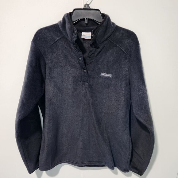 Colombia Women's Black Benton Springs Half Snap Pullover Classic Fleece - Large - Picture 1 of 7